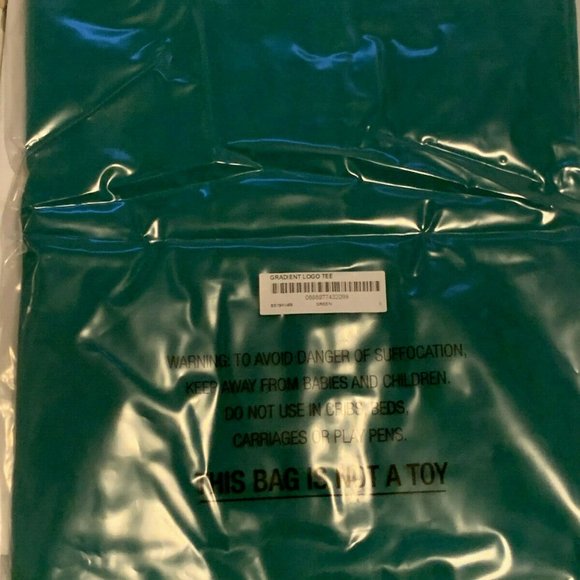 Supreme Gradient Logo Tee SS19 Green 2019 Large New with Tags - Picture 4 of 5